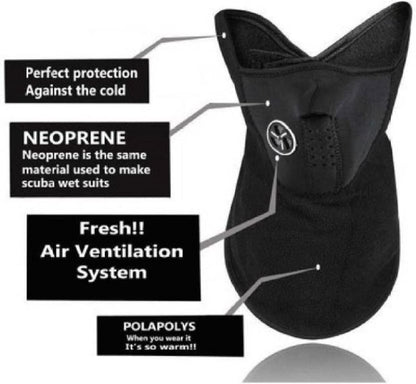 Men Soft Neoprance Fabric Reusable Motorcycle Riding Face Cover