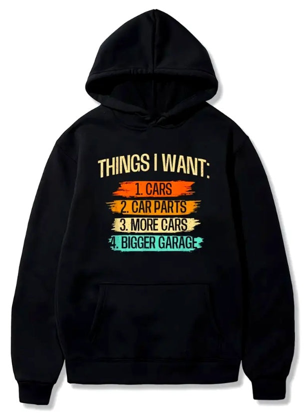 New Letter Printed Embroidered Loose Hooded Sweatshirt